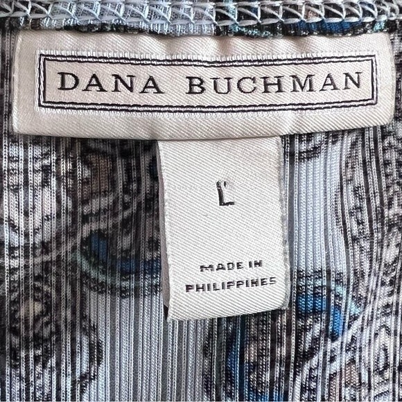 Dana Buchman keyhole asymmetrical print top size large - Picture 5 of 6